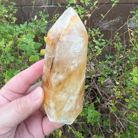 Golden Healer Quartz Crystal Tower w/Rainbow - Picture 7 of 9